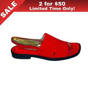 [Sale: 2 for $50!] Easy Spirit Red Fabric Sandals – Size 9!